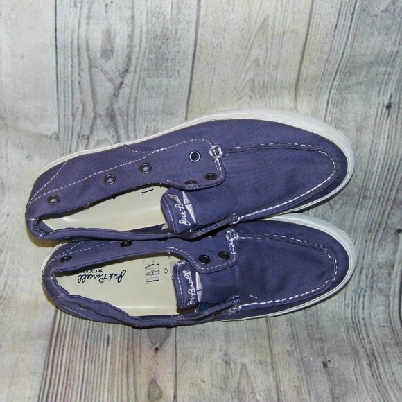 CONVERSE Jack Purcell Navy Blue Canvas Boat Shoes Womens Size 9 - Picture 6 of 7